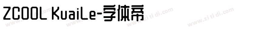 ZCOOL KuaiLe字体转换